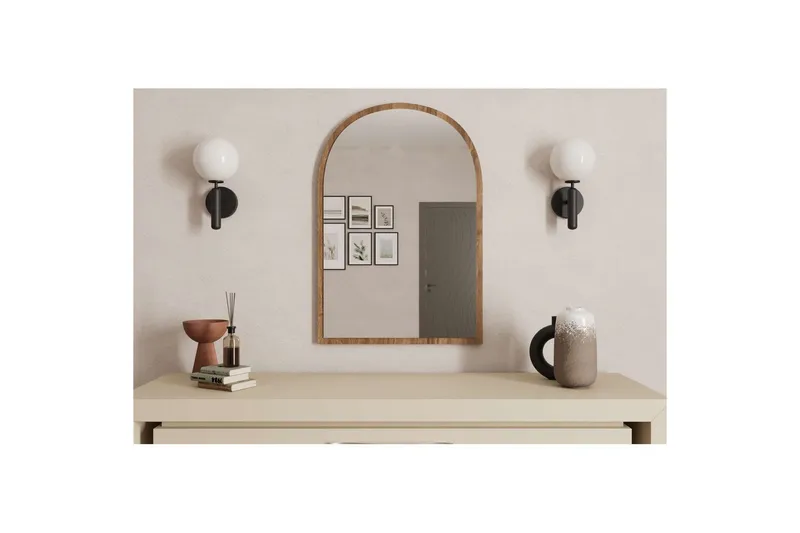 Ulren Baderomsspeil 60 cm - Valnøtt - Hus & oppussing - Kjøkken & bad - Baderom - Baderomsmøbler & baderomsinnredning - Baderomsspeil