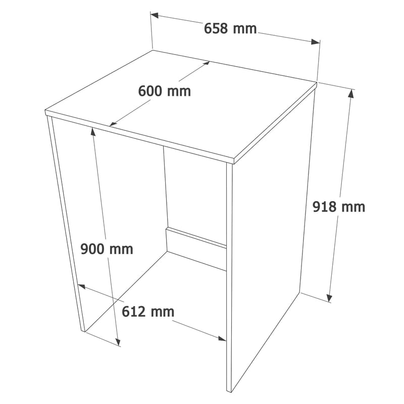 Vaskemaskinskap Hanah Home Nord (65,8 x 91,8 x 60 cm) White Oak - Hvit og eik - Hus & oppussing - Kjøkken & bad - Baderom - Baderomsmøbler & baderomsinnredning - Oppbevaring til baderom