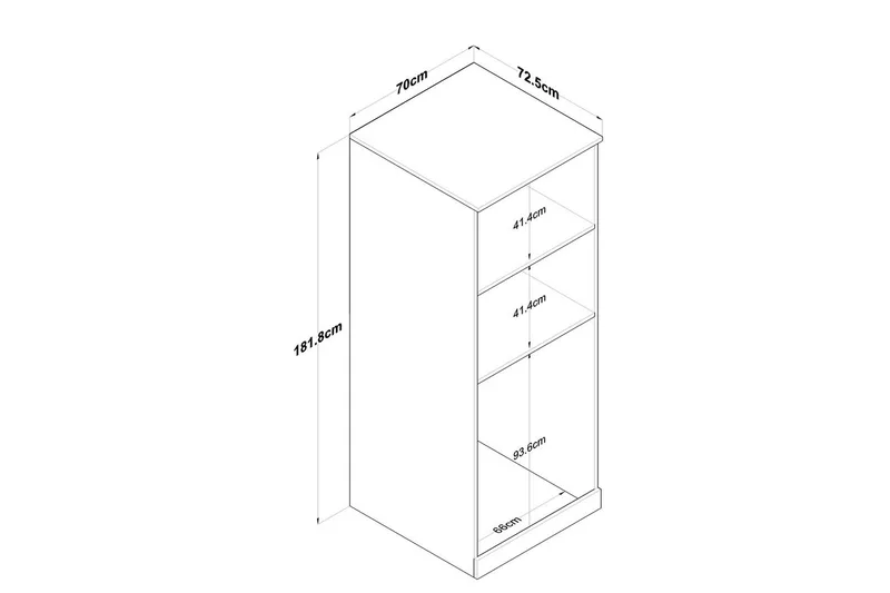 Vaskemaskinskap Ostwerwaltia Hvit - Hvit - Hus & oppussing - Kjøkken & bad - Baderom - Baderomsmøbler & baderomsinnredning - Baderomsskap