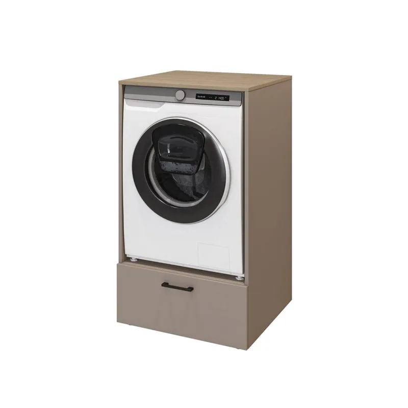 Vaskemaskin/tørketrommel-skap Rosa med 1 skuff - Hus & oppussing - Kjøkken & bad - Baderom - Baderomsmøbler & baderomsinnredning - Oppbevaring til baderom