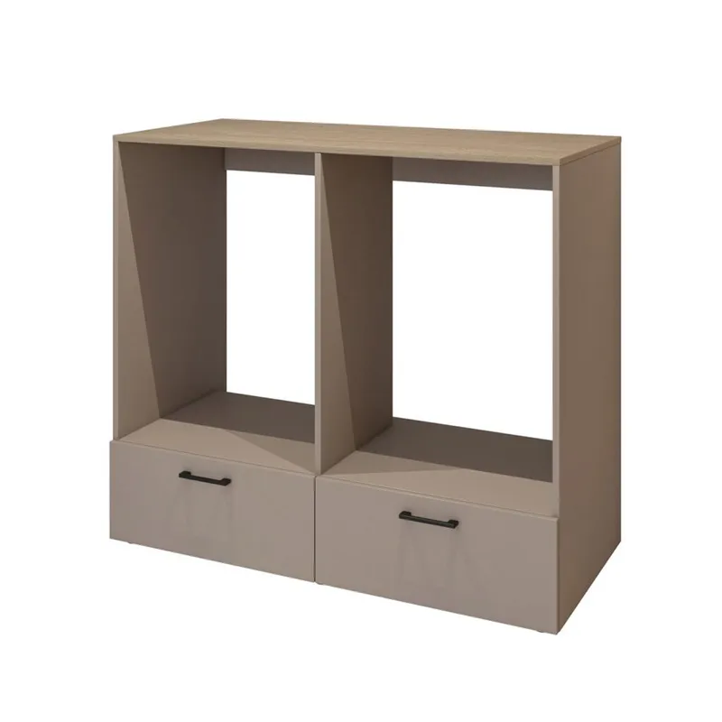 Vaskemaskin/tørketrommel-skap Rosa med 2 skuffer, Congo - Oljet eik