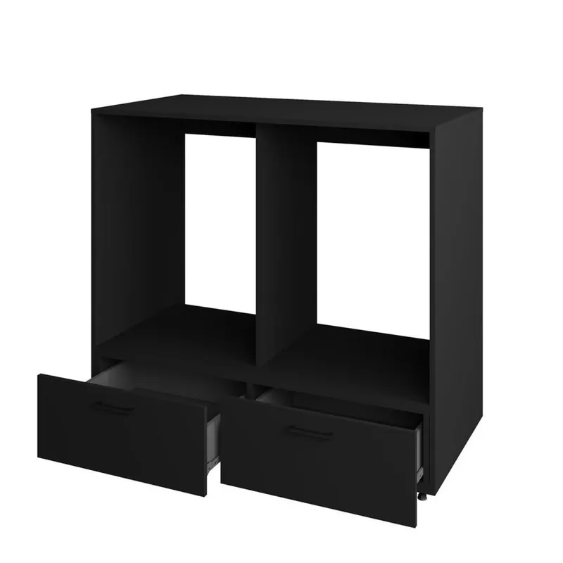 Vaskemaskin/tørketrommel-skap Rosa med 2 skuffer - Svart onyx - Hus & oppussing - Kjøkken & bad - Baderom - Baderomsmøbler & baderomsinnredning - Oppbevaring til baderom