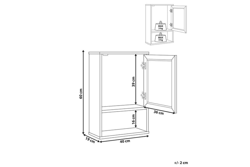 Veggeskap Rosell - Hus & oppussing - Kjøkken & bad - Baderom - Baderomsmøbler & baderomsinnredning - Baderomsskap