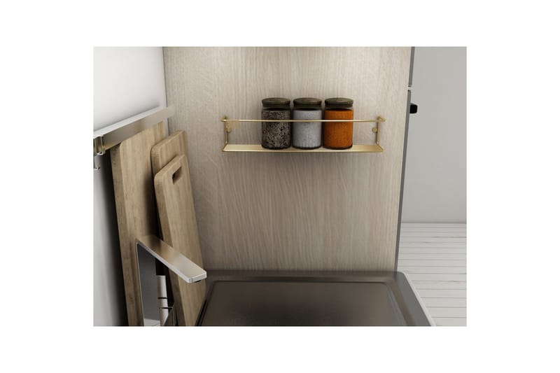 Vegghylle Moren Makyaj Rafi Gull - Gull - Hus & oppussing - Kjøkken & bad - Baderom - Baderomsmøbler & baderomsinnredning - Baderomshylle