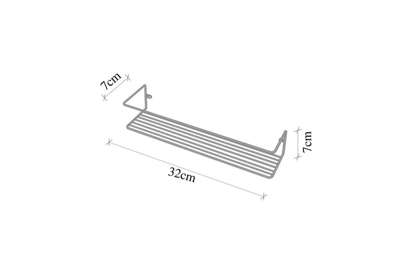 Vegghylle Moren Makyaj Rafi Gull - Gull - Hus & oppussing - Kjøkken & bad - Baderom - Baderomsmøbler & baderomsinnredning - Baderomshylle