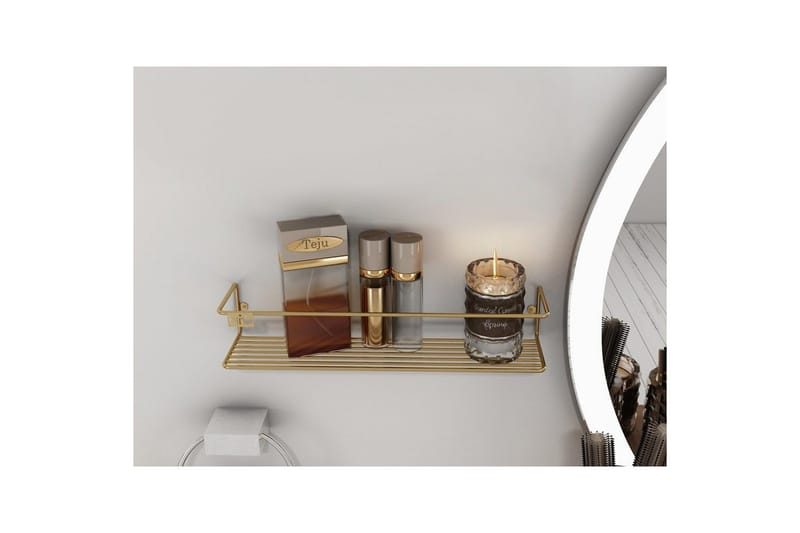Vegghylle Moren Makyaj Rafi Gull - Gull - Hus & oppussing - Kjøkken & bad - Baderom - Baderomsmøbler & baderomsinnredning - Baderomshylle