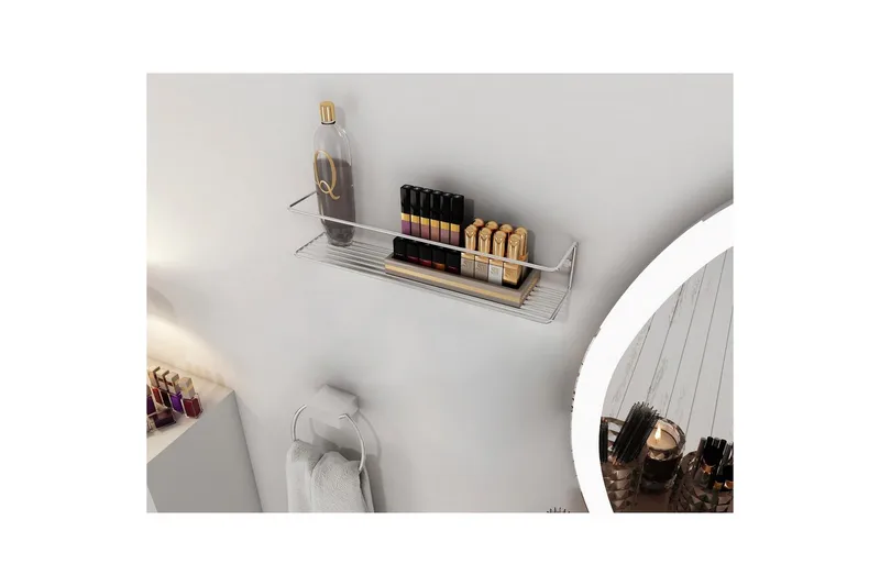 Vegghylle Moren Makyaj Rafi Krom - Krom - Hus & oppussing - Kjøkken & bad - Baderom - Baderomsmøbler & baderomsinnredning - Baderomshylle