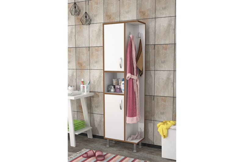 Grand Høyskap Bad 48x160 cm Hvit - Hanah Home - Hus & oppussing - Kjøkken & bad - Baderom - Baderomsmøbler & baderomsinnredning - Veggskap & høyskap
