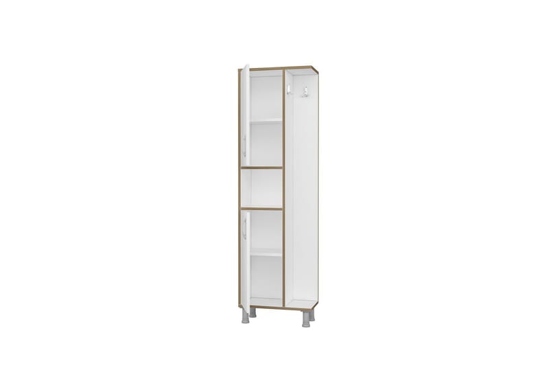 Grand Høyskap Bad 48x160 cm Hvit - Hanah Home - Hus & oppussing - Kjøkken & bad - Baderom - Baderomsmøbler & baderomsinnredning - Veggskap & høyskap