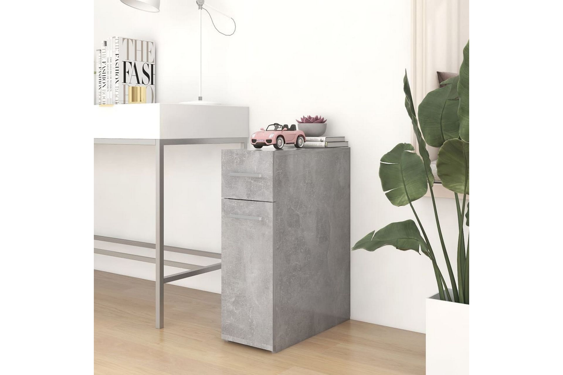 Apotekskap betonggrå 20x45,5x60 cm sponplater - Grå - Hus & oppussing - Kjøkken & bad - Baderom - Baderomsmøbler & baderomsinnredning - Veggskap & høyskap