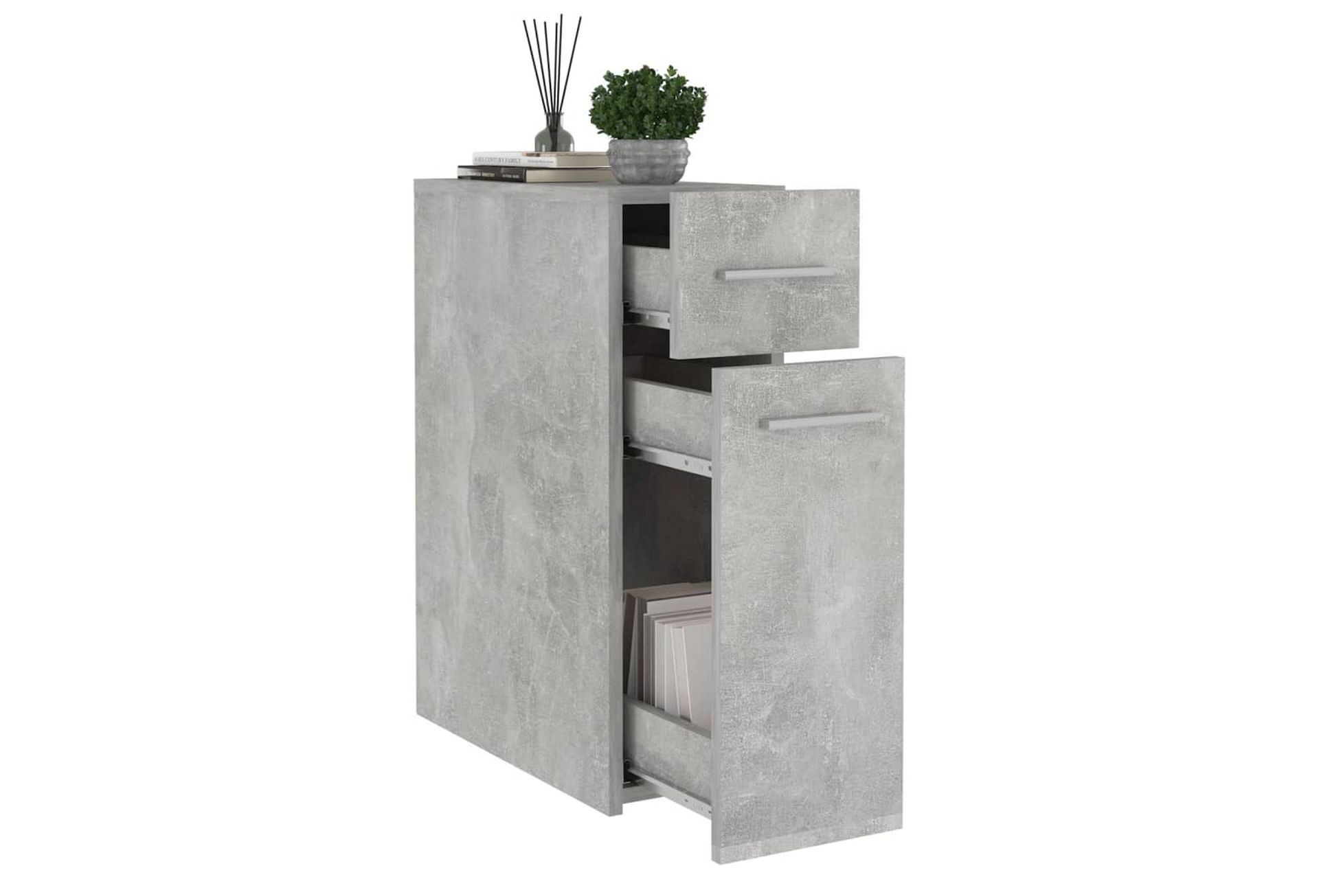 Apotekskap betonggrå 20x45,5x60 cm sponplater - Grå - Hus & oppussing - Kjøkken & bad - Baderom - Baderomsmøbler & baderomsinnredning - Veggskap & høyskap