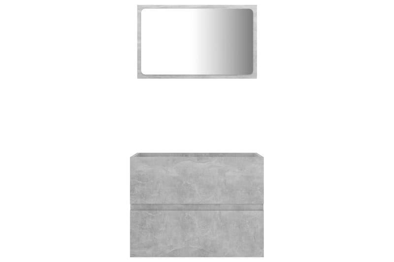 Baderomsmøbler 2 stk betonggrå sponplate - Grå - Hus & oppussing - Kjøkken & bad - Baderom - Baderomsmøbler & baderomsinnredning - Veggskap & høyskap