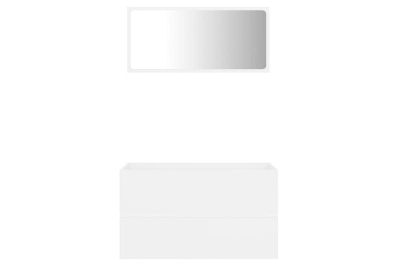 Baderomsmøbler 2 stk hvit sponplate - Hvit - Hus & oppussing - Kjøkken & bad - Baderom - Baderomsmøbler & baderomsinnredning - Veggskap & høyskap