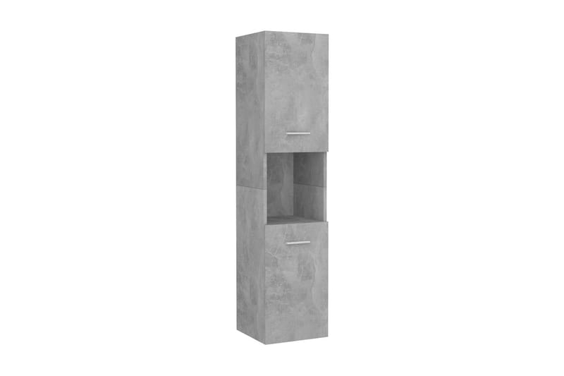 Baderomsskap betonggrå 30x30x130 cm sponplate - Grå - Vaskeskap - Veggskap & høyskap - Baderomsskap