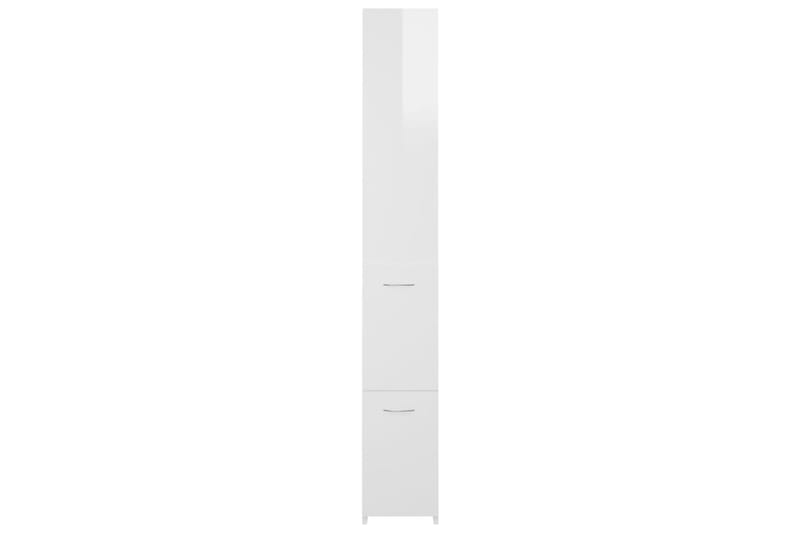 Baderomsskap høyglans hvit 25x25x170 cm sponplate - Hvit - Hus & oppussing - Kjøkken & bad - Baderom - Baderomsmøbler & baderomsinnredning - Veggskap & høyskap