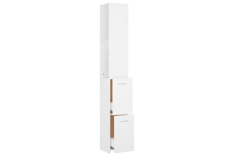Baderomsskap hvit 25x25x170 cm sponplate - Hvit - Hus & oppussing - Kjøkken & bad - Baderom - Baderomsmøbler & baderomsinnredning - Veggskap & høyskap
