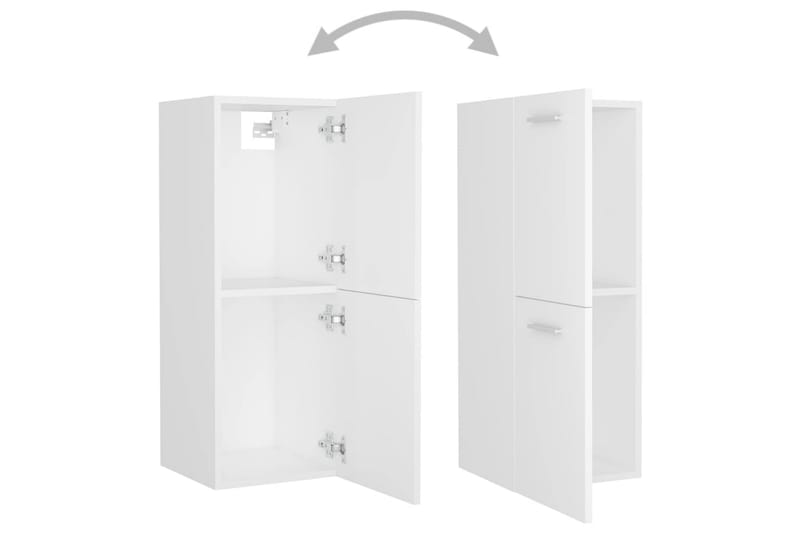 Baderomsskap hvit 30x30x80 cm sponplate - Hvit - Hus & oppussing - Kjøkken & bad - Baderom - Baderomsmøbler & baderomsinnredning - Veggskap & høyskap