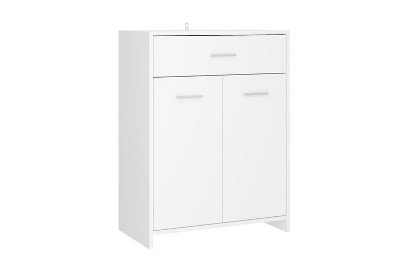 Baderomsskap hvit 60x33x80 cm sponplate - Hvit - Hus & oppussing - Kjøkken & bad - Baderom - Baderomsmøbler & baderomsinnredning - Veggskap & høyskap