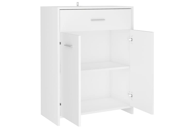 Baderomsskap hvit 60x33x80 cm sponplate - Hvit - Hus & oppussing - Kjøkken & bad - Baderom - Baderomsmøbler & baderomsinnredning - Veggskap & høyskap