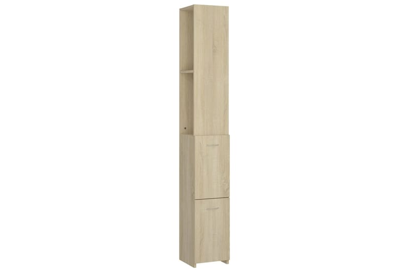Baderomsskap sonoma eik 25x25x170 cm sponplate - Brun - Hus & oppussing - Kjøkken & bad - Baderom - Baderomsmøbler & baderomsinnredning - Veggskap & høyskap