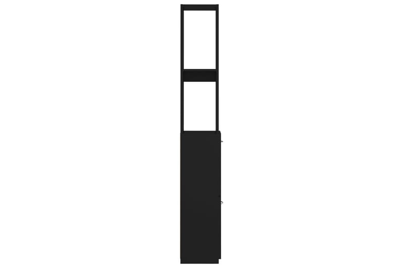Baderomsskap svart 25x25x170 cm sponplate - Svart - Vaskeskap - Veggskap & høyskap - Baderomsskap