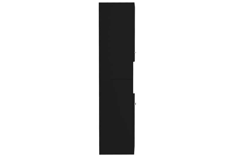 Baderomsskap svart 30x30x130 cm sponplate - Svart - Vaskeskap - Veggskap & høyskap - Baderomsskap
