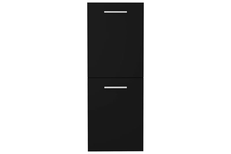 Baderomsskap svart 30x30x80 cm sponplate - Svart - Hus & oppussing - Kjøkken & bad - Baderom - Baderomsmøbler & baderomsinnredning - Veggskap & høyskap