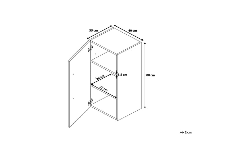 Bilbao Baderomsskap 35 | 40 cm - Svart - Hus & oppussing - Kjøkken & bad - Baderom - Baderomsmøbler & baderomsinnredning - Veggskap & høyskap