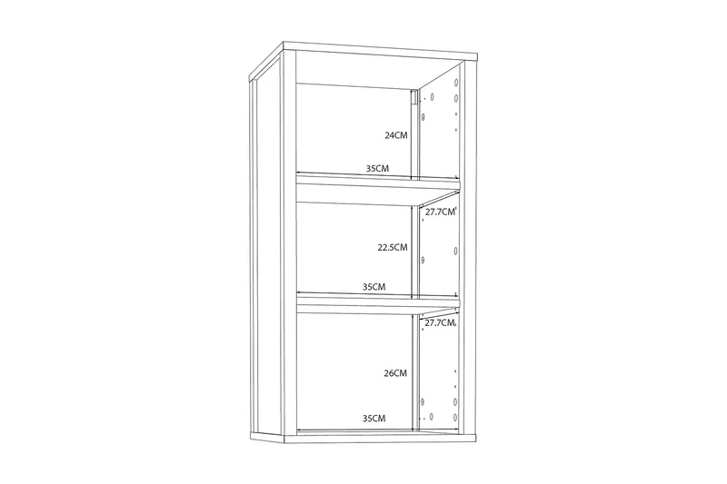 Elsassona Veggskap 35x40 cm - Hvit - Hus & oppussing - Kjøkken & bad - Baderom - Baderomsmøbler & baderomsinnredning - Veggskap & høyskap