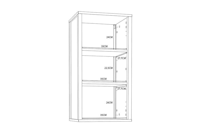 Elsassona Veggskap 35x40 cm - Hvit - Hus & oppussing - Kjøkken & bad - Baderom - Baderomsmøbler & baderomsinnredning - Veggskap & høyskap