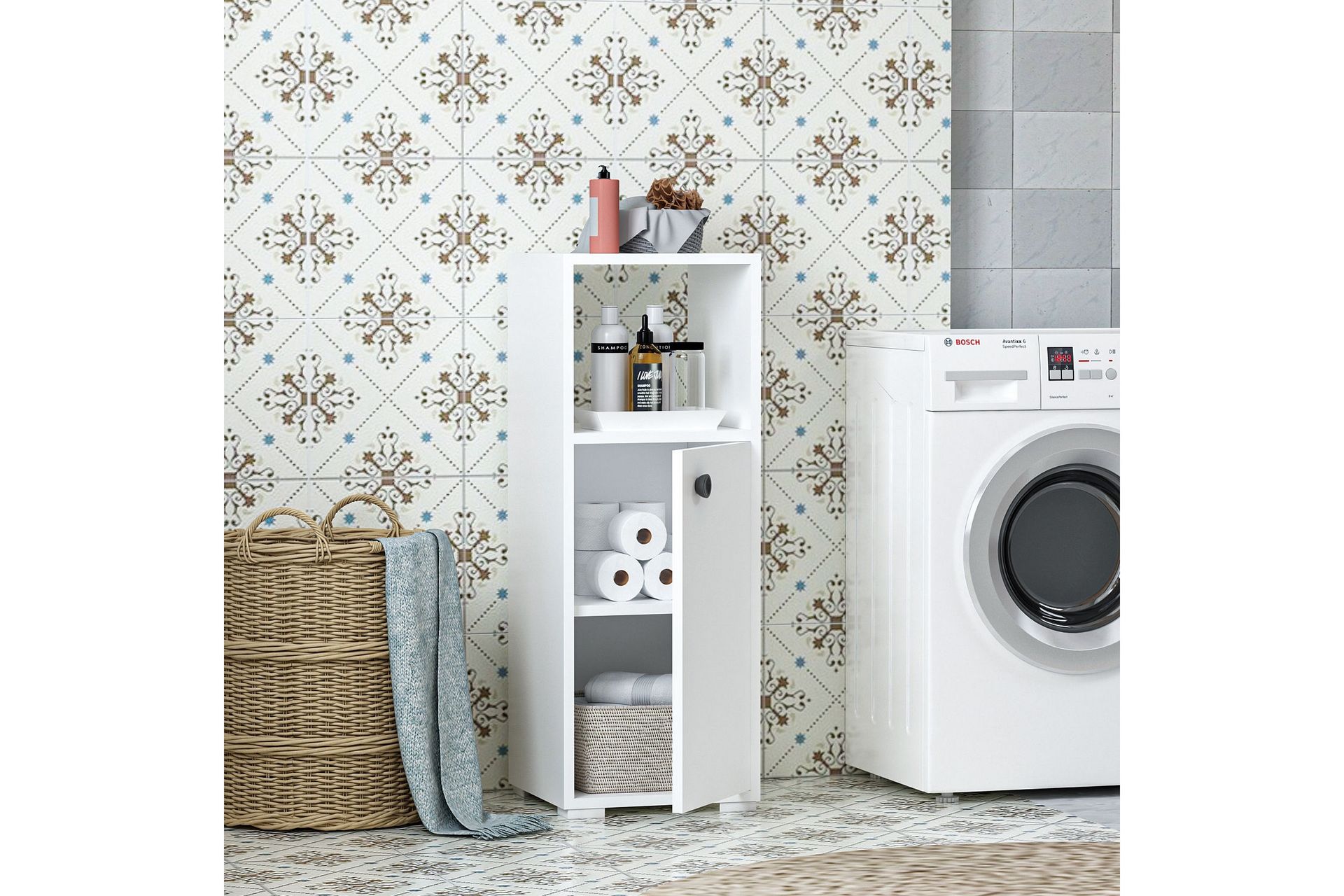 Osmanbay Baderomsskap 35x35 cm - Hvit - Hus & oppussing - Kjøkken & bad - Baderom - Baderomsmøbler & baderomsinnredning - Veggskap & høyskap