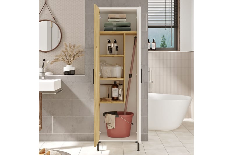 Rinorea Oppbevaringsskap 50,4x165 cm - Brun - Hus & oppussing - Kjøkken & bad - Baderom - Baderomsmøbler & baderomsinnredning - Veggskap & høyskap