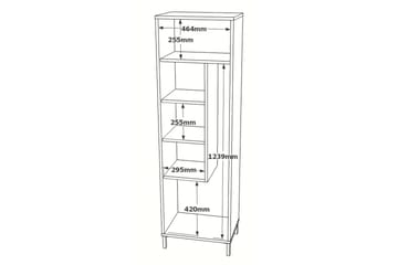 Rinorea Oppbevaringsskap 50,4x165 cm - Hvit - Hus & oppussing - Kjøkken & bad - Baderom - Baderomsmøbler & baderomsinnredning - Veggskap & høyskap