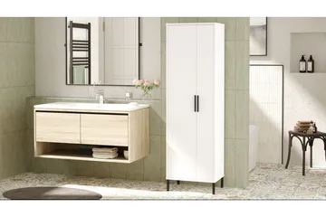 Rinorea Oppbevaringsskap 50,4x165 cm - Hvit - Hus & oppussing - Kjøkken & bad - Baderom - Baderomsmøbler & baderomsinnredning - Veggskap & høyskap