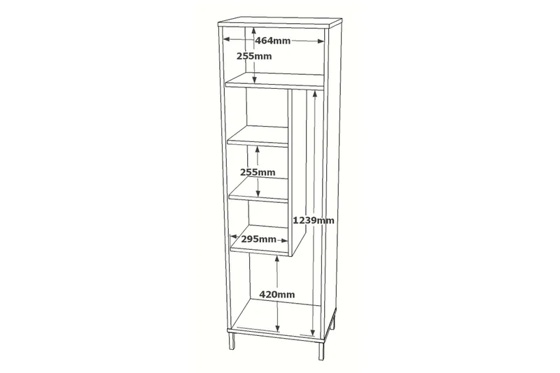 Rinorea Oppbevaringsskap 50,4x165 cm - Hvit - Hus & oppussing - Kjøkken & bad - Baderom - Baderomsmøbler & baderomsinnredning - Veggskap & høyskap