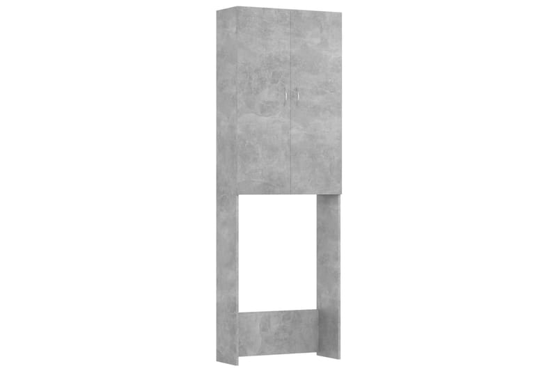Vaskemaskinskap betonggrå 64x25,5x190 cm - Vaskeskap - Veggskap & høyskap - Baderomsskap