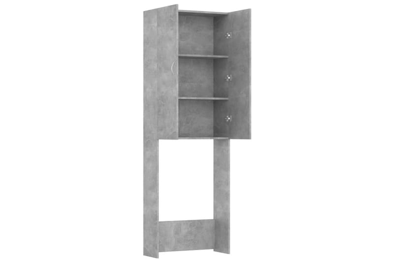 Vaskemaskinskap betonggrå 64x25,5x190 cm - Hus & oppussing - Kjøkken & bad - Baderom - Baderomsmøbler & baderomsinnredning - Veggskap & høyskap