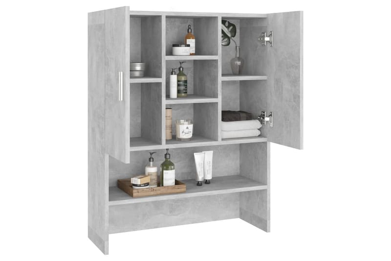 Vaskemaskinskap betonggrå 70,5x25,5x90 cm - Hus & oppussing - Kjøkken & bad - Baderom - Baderomsmøbler & baderomsinnredning - Veggskap & høyskap