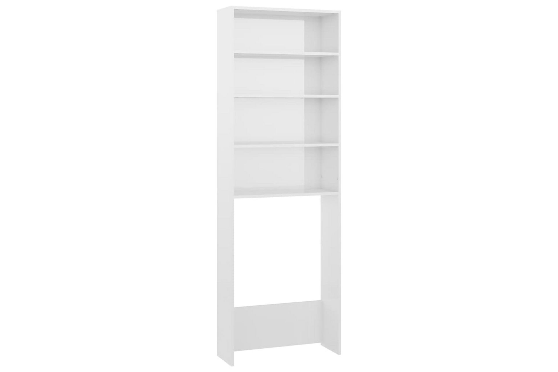 Vaskemaskinskap høyglans hvit 64x24x190 cm - Hus & oppussing - Kjøkken & bad - Baderom - Baderomsmøbler & baderomsinnredning - Veggskap & høyskap