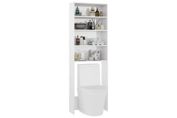 Vaskemaskinskap høyglans hvit 64x24x190 cm - Hus & oppussing - Kjøkken & bad - Baderom - Baderomsmøbler & baderomsinnredning - Veggskap & høyskap