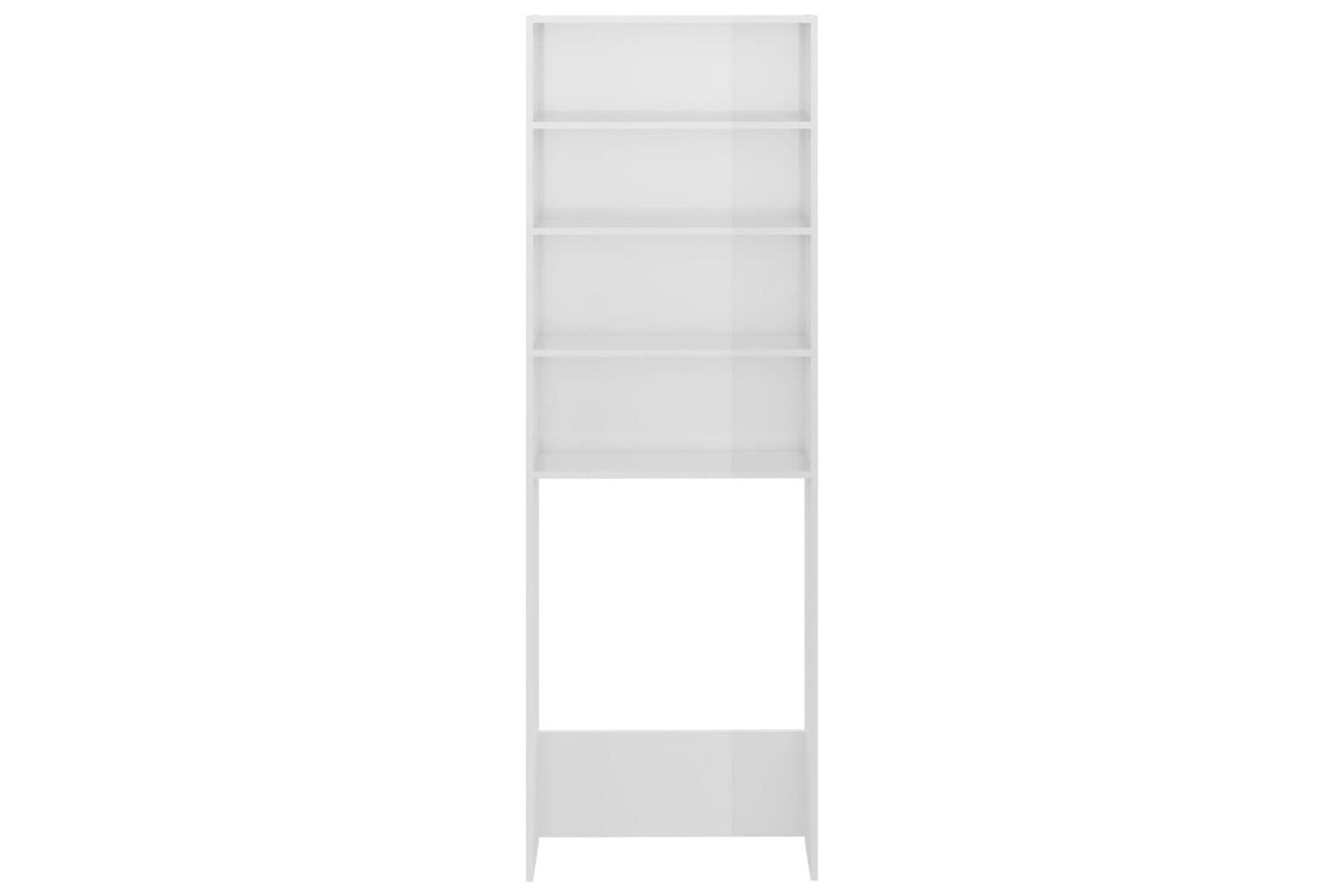 Vaskemaskinskap høyglans hvit 64x24x190 cm - Hus & oppussing - Kjøkken & bad - Baderom - Baderomsmøbler & baderomsinnredning - Veggskap & høyskap