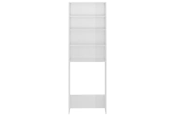 Vaskemaskinskap høyglans hvit 64x24x190 cm - Hus & oppussing - Kjøkken & bad - Baderom - Baderomsmøbler & baderomsinnredning - Veggskap & høyskap
