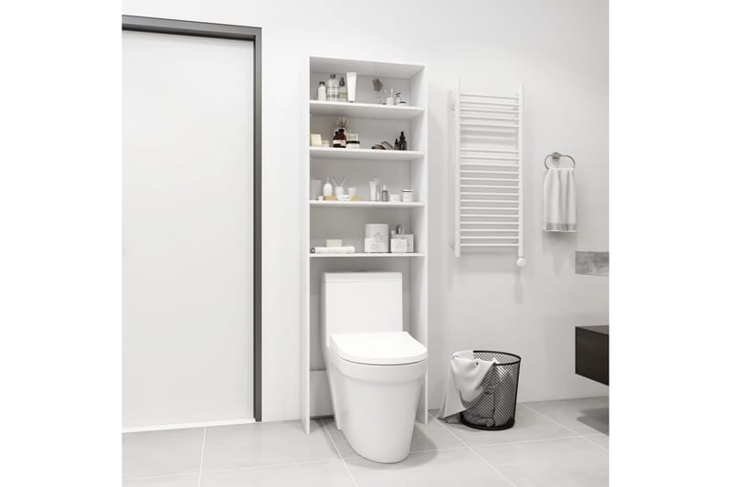 Vaskemaskinskap hvit 64x24x190 cm - Hus & oppussing - Kjøkken & bad - Baderom - Baderomsmøbler & baderomsinnredning - Veggskap & høyskap