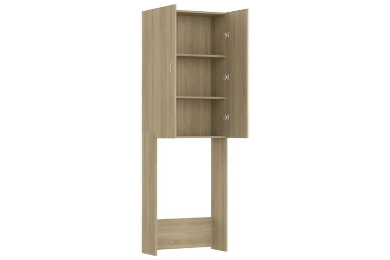 Vaskemaskinskap sonoma eik 64x25,5x190 cm - Hus & oppussing - Kjøkken & bad - Baderom - Baderomsmøbler & baderomsinnredning - Veggskap & høyskap