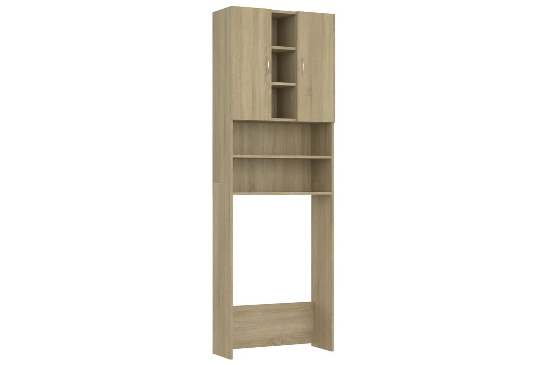 Vaskemaskinskap sonoma eik 64x25,5x190 cm - Hus & oppussing - Kjøkken & bad - Baderom - Baderomsmøbler & baderomsinnredning - Veggskap & høyskap