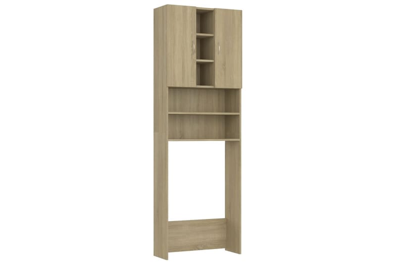 Vaskemaskinskap sonoma eik 64x25,5x190 cm - Hus & oppussing - Kjøkken & bad - Baderom - Baderomsmøbler & baderomsinnredning - Veggskap & høyskap