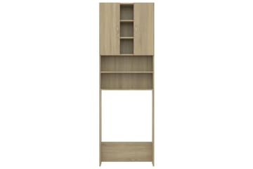 Vaskemaskinskap sonoma eik 64x25,5x190 cm - Hus & oppussing - Kjøkken & bad - Baderom - Baderomsmøbler & baderomsinnredning - Veggskap & høyskap