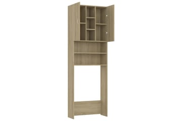Vaskemaskinskap sonoma eik 64x25,5x190 cm - Hus & oppussing - Kjøkken & bad - Baderom - Baderomsmøbler & baderomsinnredning - Veggskap & høyskap
