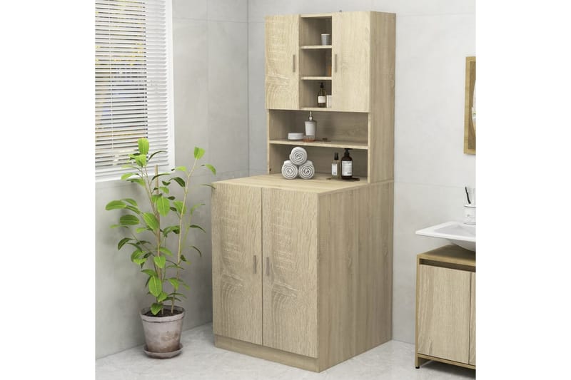 Vaskemaskinskap sonoma eik 70,5x25,5x90 cm - Hus & oppussing - Kjøkken & bad - Baderom - Baderomsmøbler & baderomsinnredning - Veggskap & høyskap