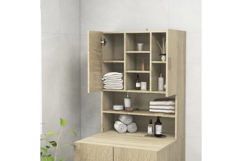 Vaskemaskinskap sonoma eik 70,5x25,5x90 cm - Hus & oppussing - Kjøkken & bad - Baderom - Baderomsmøbler & baderomsinnredning - Veggskap & høyskap